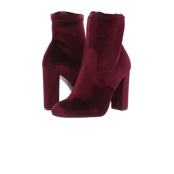 Steve Madden Shoes - Steve Madden Burgundy Velvet Bootie